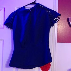 Royal blue blouse